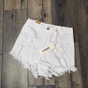 APHRODITE DISTRESSED SHORTS
